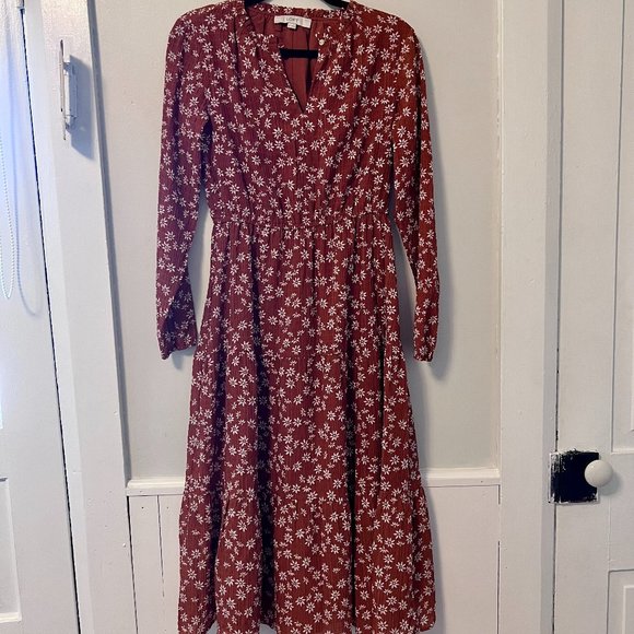 LOFT Dresses & Skirts - Loft - NWOT Floral Long Sleeve Dress XS